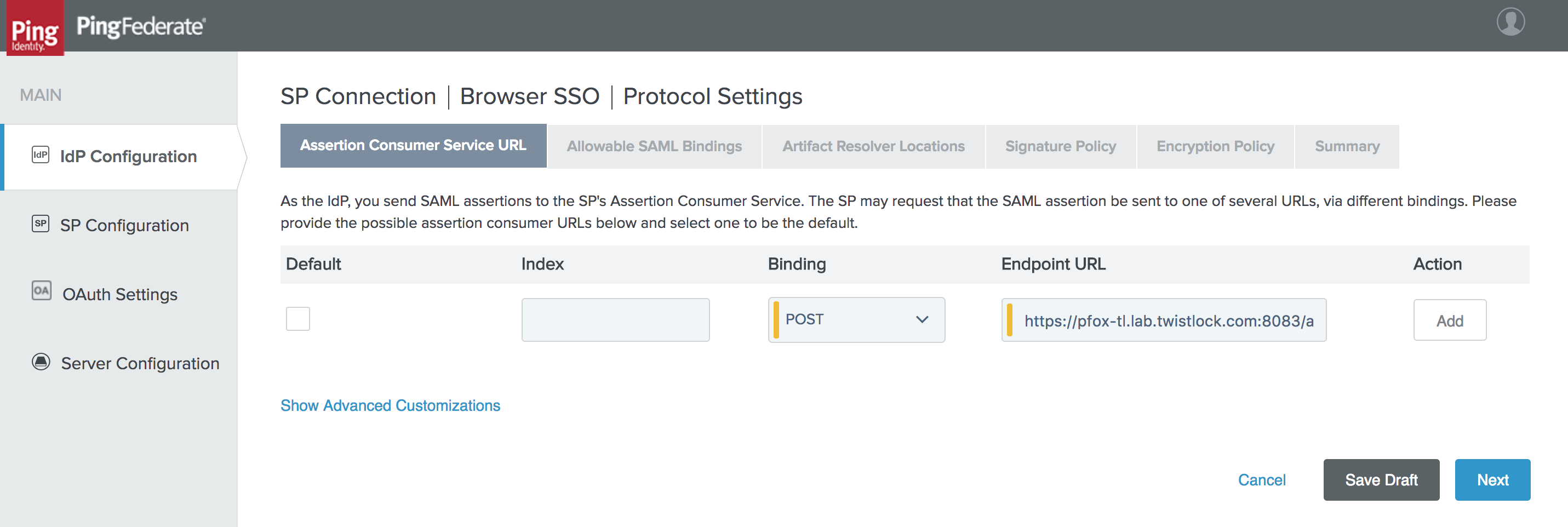 ping saml step8
