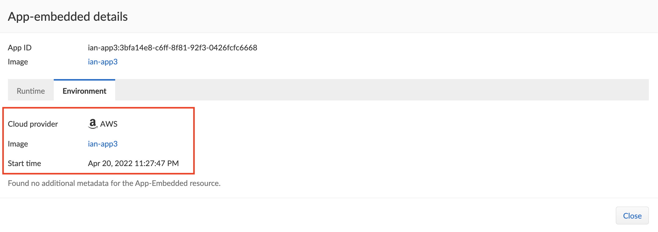 app embedded scanning metadata